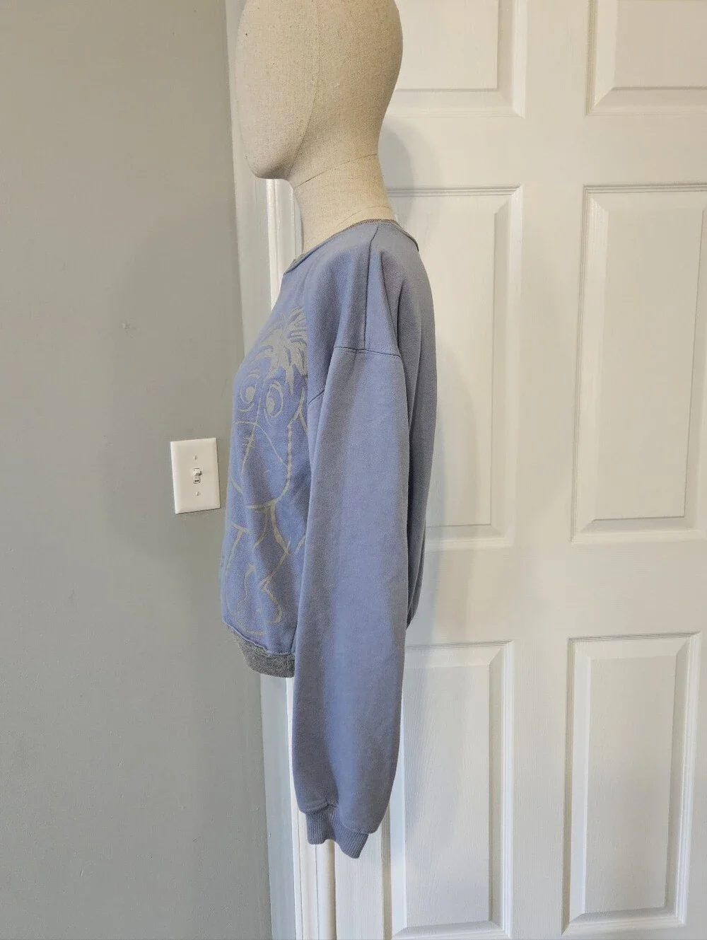 Disney Eeyore Gray and Blue Crewneck Sweatshirt